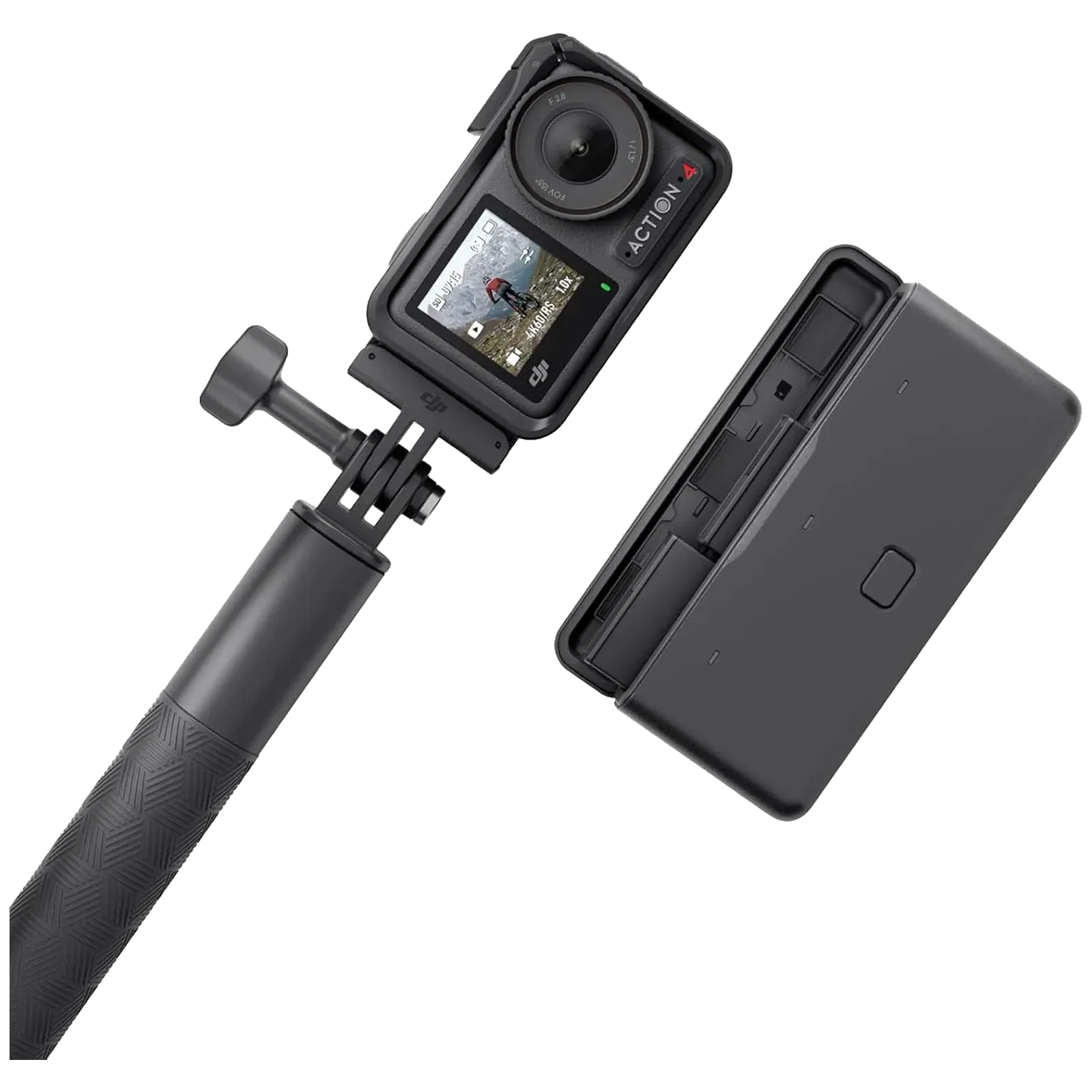 DJI Osmo Action 4 Adventure Combo 4K and 10MP 120 FPS Waterproof Sports Action Camera with CMOS Sensor (Black) Croma sale