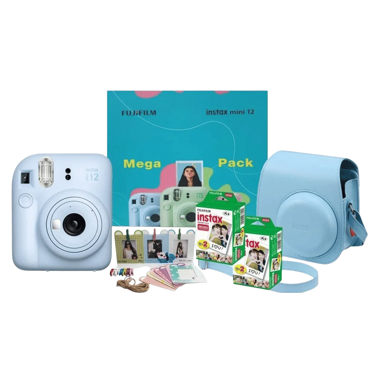 FUJIFILM Instax Mini 12 Mega Pack Instant Camera with 40 Shots (Pastel Blue) Croma sale