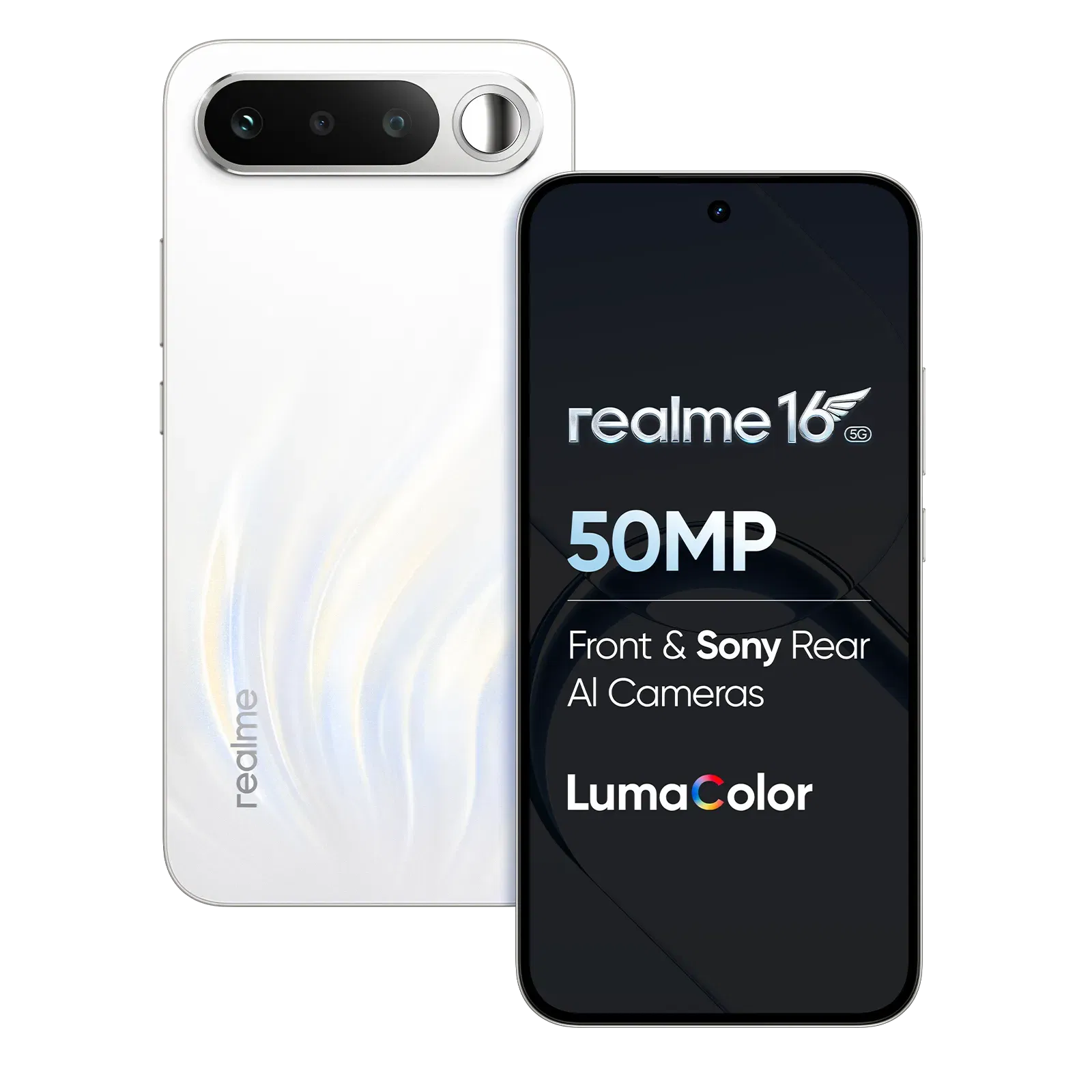 realme 16 5G (8GB RAM, 256GB, Air White) Croma sale