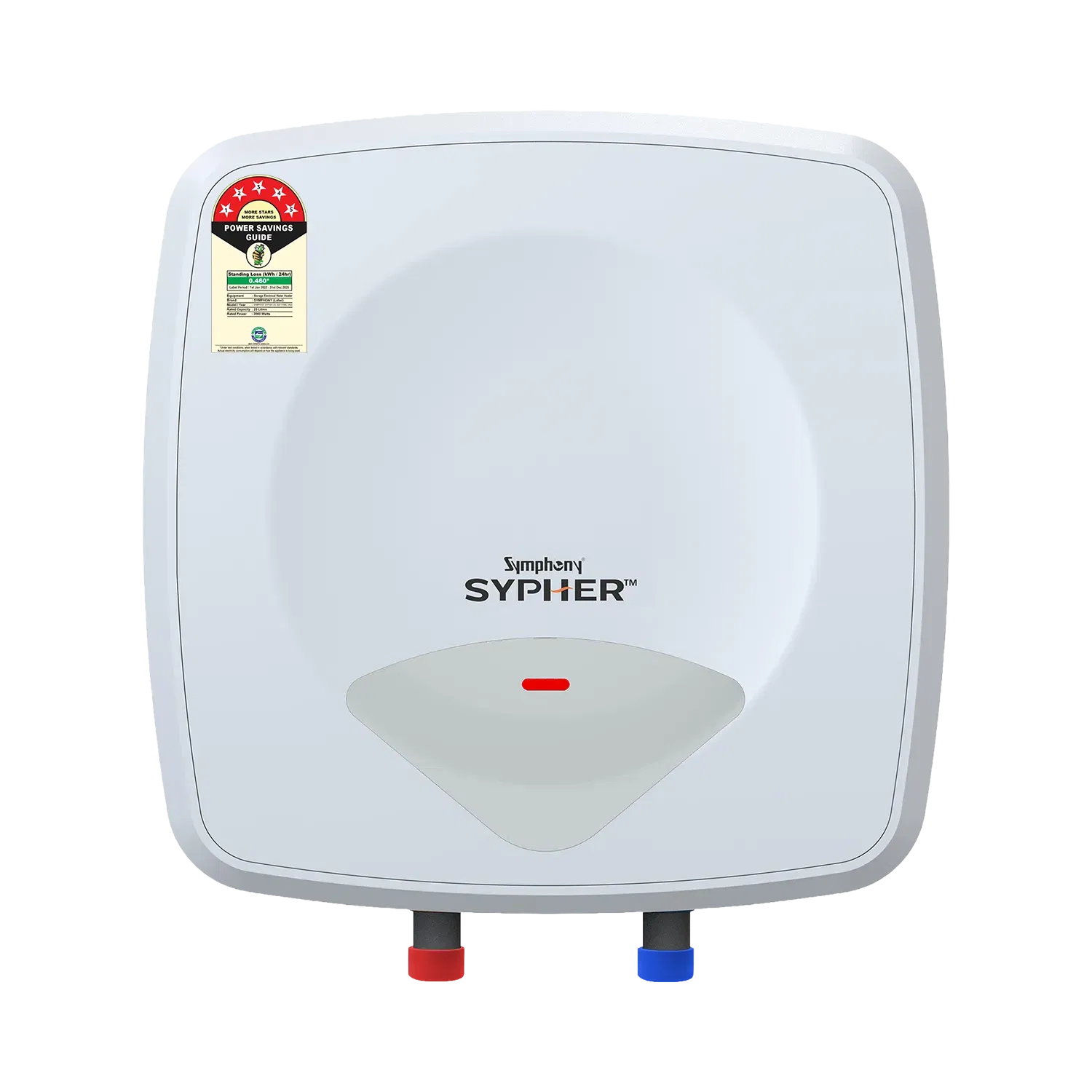 Symphony Sypher 25 Litre 5 Star Vertical Storage Geyser with Safety Valve (White) Croma sale