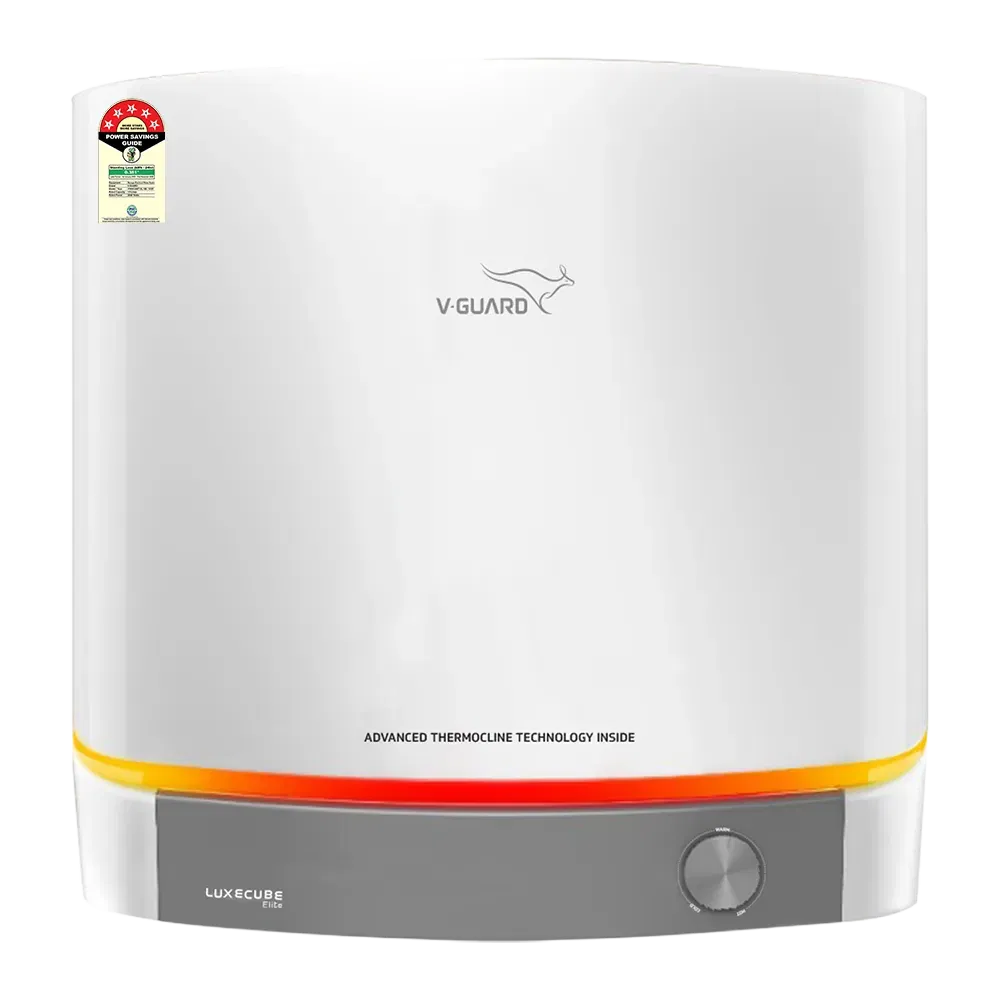 V-GUARD LUXECUBE ELITE 15 Litre 5 Star Vertical Storage Water Geyser with Advanced Thermocline Techn Croma sale