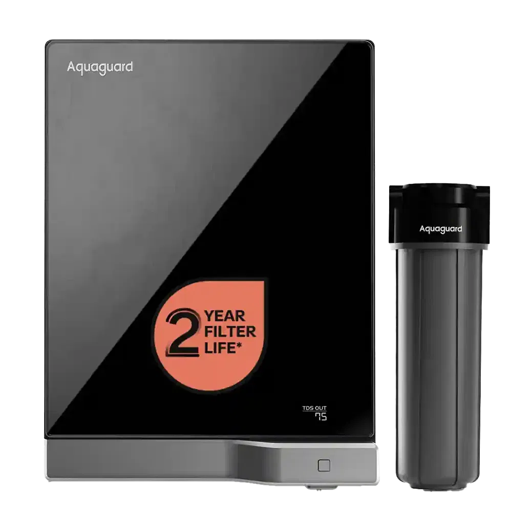 Aquaguard Aspire Slimtech 4L UV + UF Water Purifier with NanoPore 2X Filters (Black) Croma sale