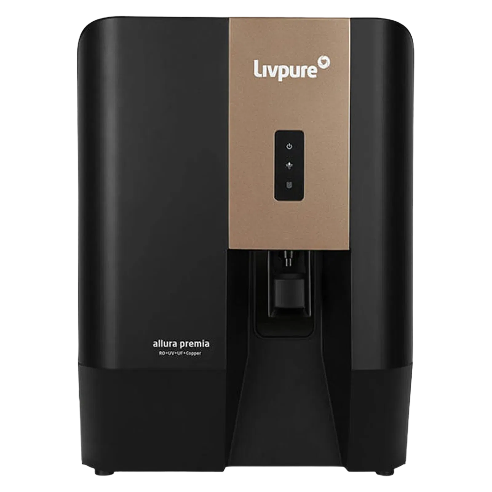 Livpure Allura Premia 7L RO + UV + UF + Alkaline Water Purifier with Super Sediment Filter (Black) Croma sale