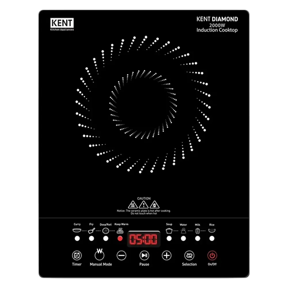 KENT Diamond 2000W Induction Cooktop with 8 Preset Menus Croma sale
