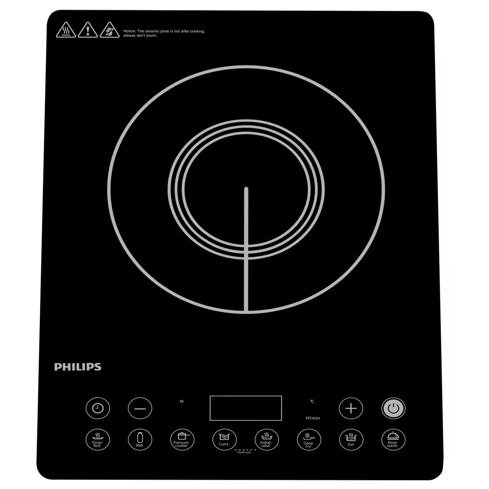 PHILIPS HD4996/00 2100W Induction Cooktop with 8 Preset Menus Croma sale