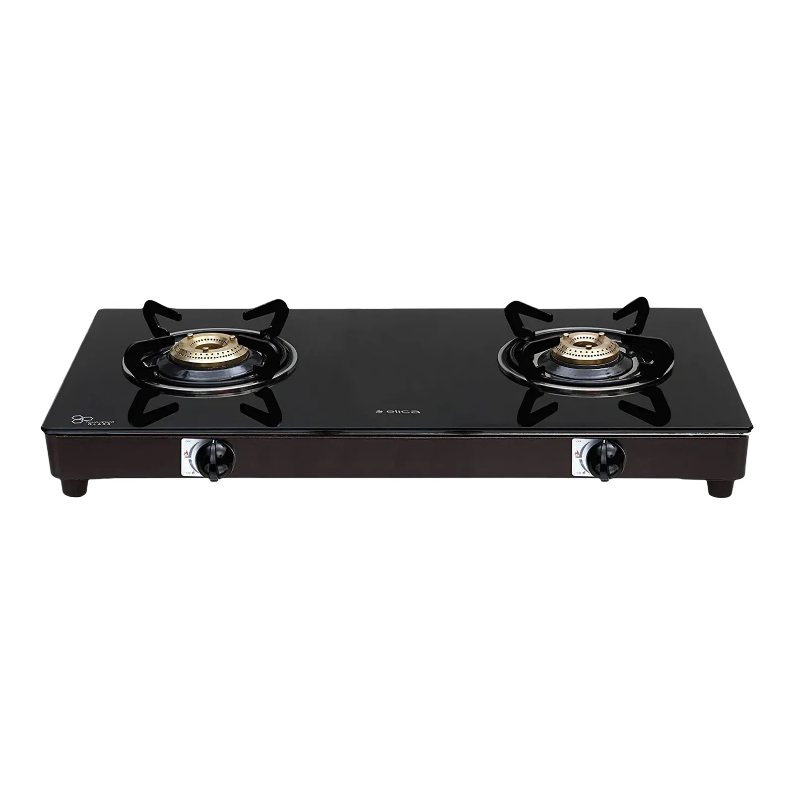 elica 662 CT VETRO Toughened Glass Top 2 Burner Manual Gas Stove (Round Euro Coated Grid, Black) Croma sale