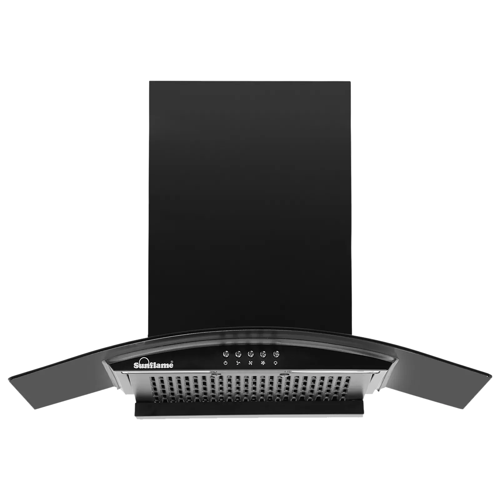 Sunflame Naples 60cm 1100m3/hr Ducted Wall Mounted Chimney with 3-Speed Exhaust Fan (Black) Croma sale