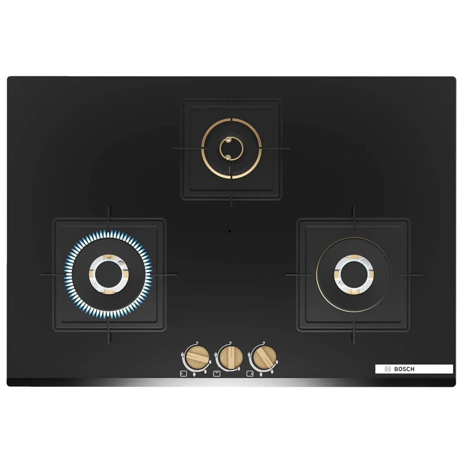 BOSCH Series 6 Toughened Glass Top 3 Burner Automatic Hob (Flame Failure Safety Device, Black) Croma sale