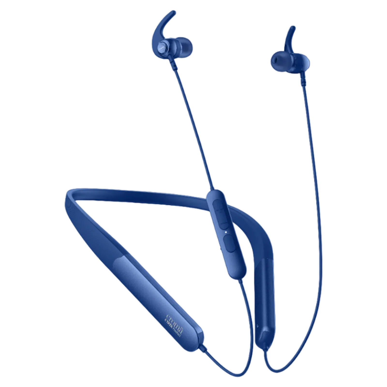 Croma Neckband with Environmental Noise Cancellation (IPX4 Water Resistant, Dual Device Pairing, Blu Croma sale