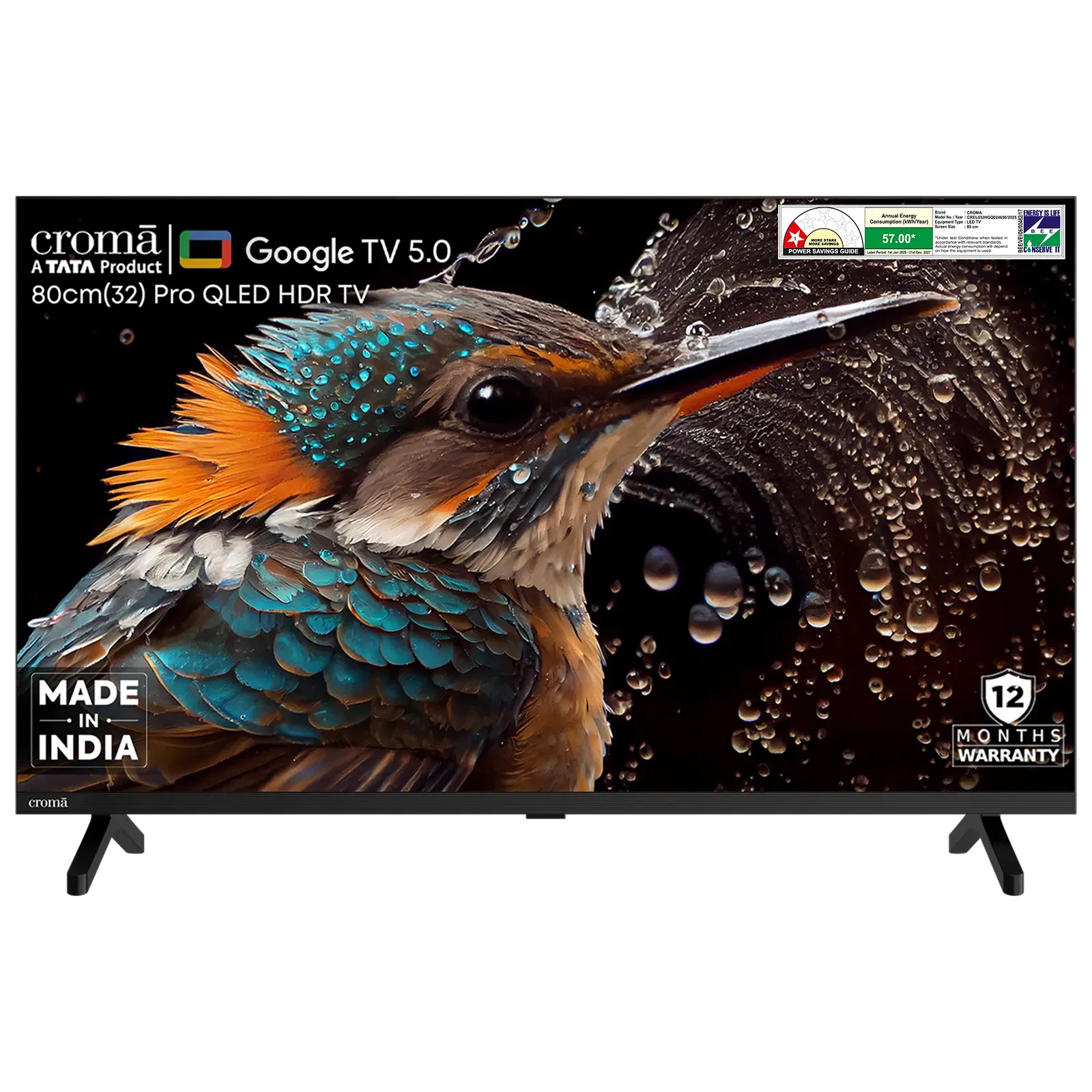 Croma 80 cm (32 inch) 1 Star Pro QLED HD Google TV 5.0 with Dolby Audio Croma sale