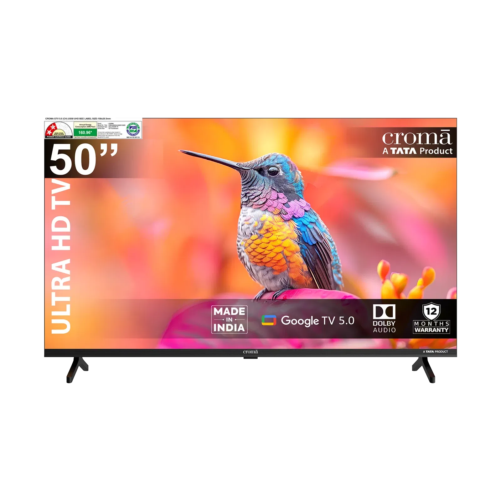 Croma 127cm (50 inch) 2 Star 4K Ultra HD LED Smart Google TV 5.0 with Dolby Audio Croma sale