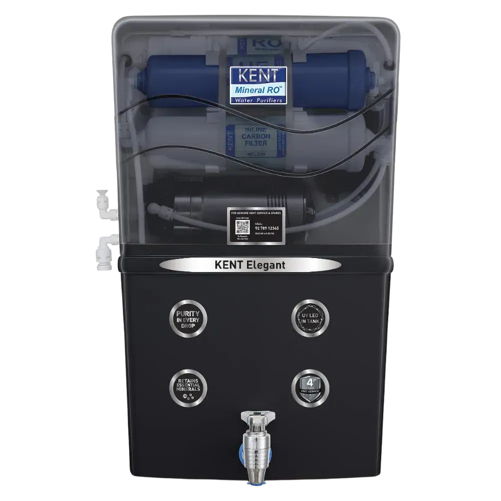 KENT Elegant 8L RO + UV + UF + TDS Water Purifier with Mineral RO Technology (Black) Croma sale
