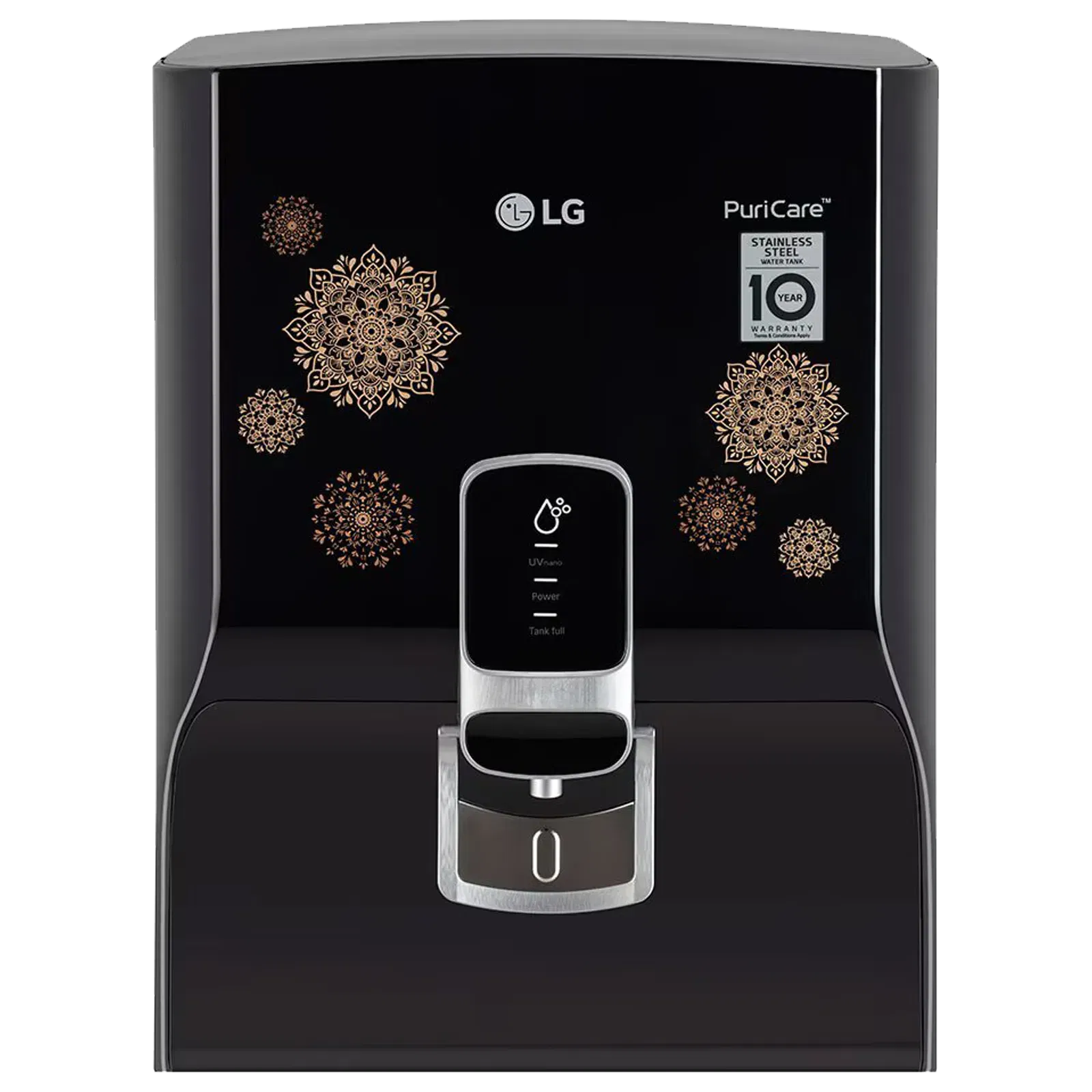LG PuriCare 8L RO + UV + Mineral Booster Water Purifier with Multi Stage Filtration (Solid Black) Croma sale