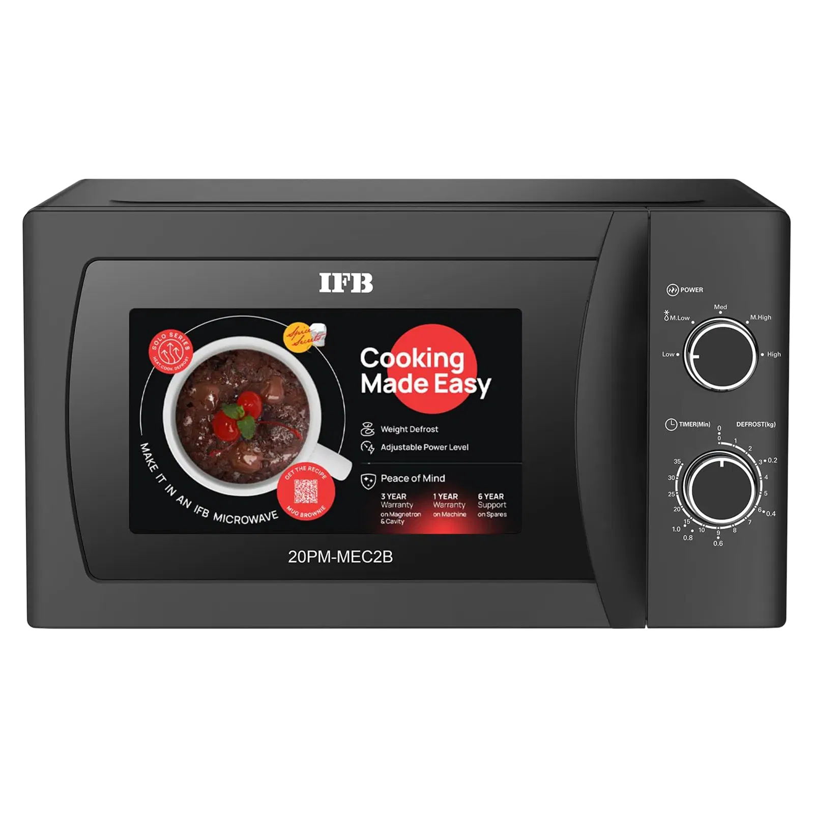 IFB 20L Solo Microwave Oven with Timer Option (20PM-MEC2B, Black) Croma sale