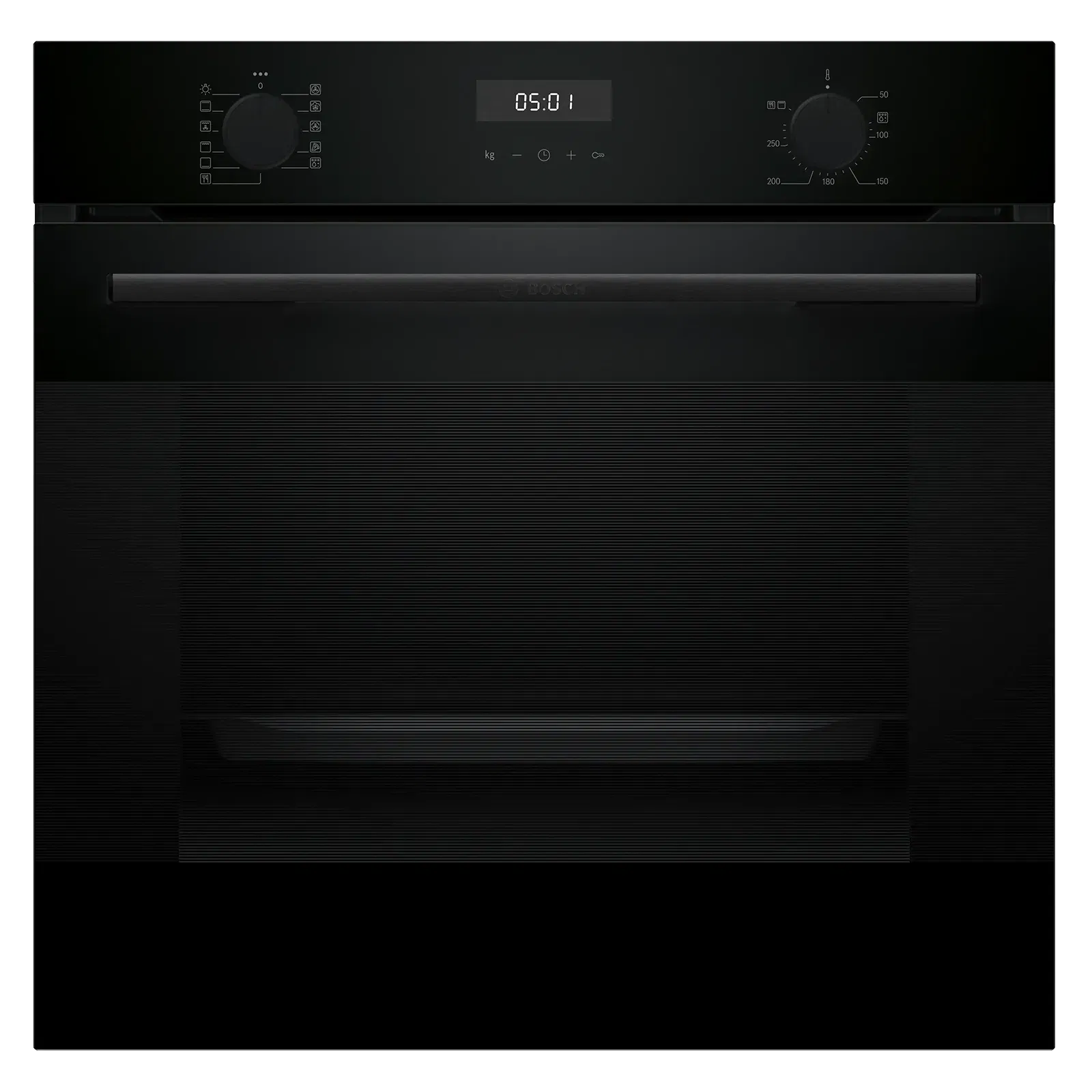 Bosch Series 4 76L 60cm Built-in Oven with Hot Air Safety Fan (HUA717BA0I, Black) Croma sale