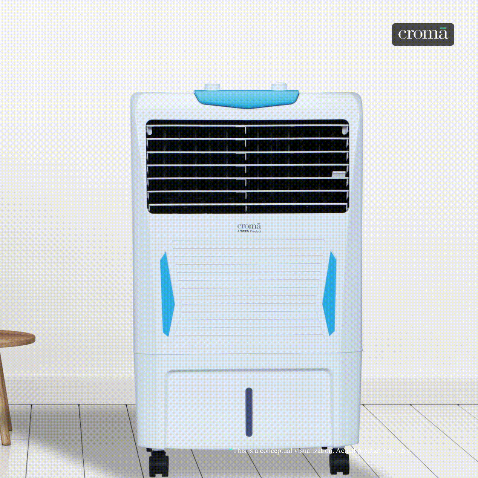 Croma 24 Litres Personal Air Cooler with Motorized Vertical Louvers (4-Way Air Deflection, Whit Croma sale