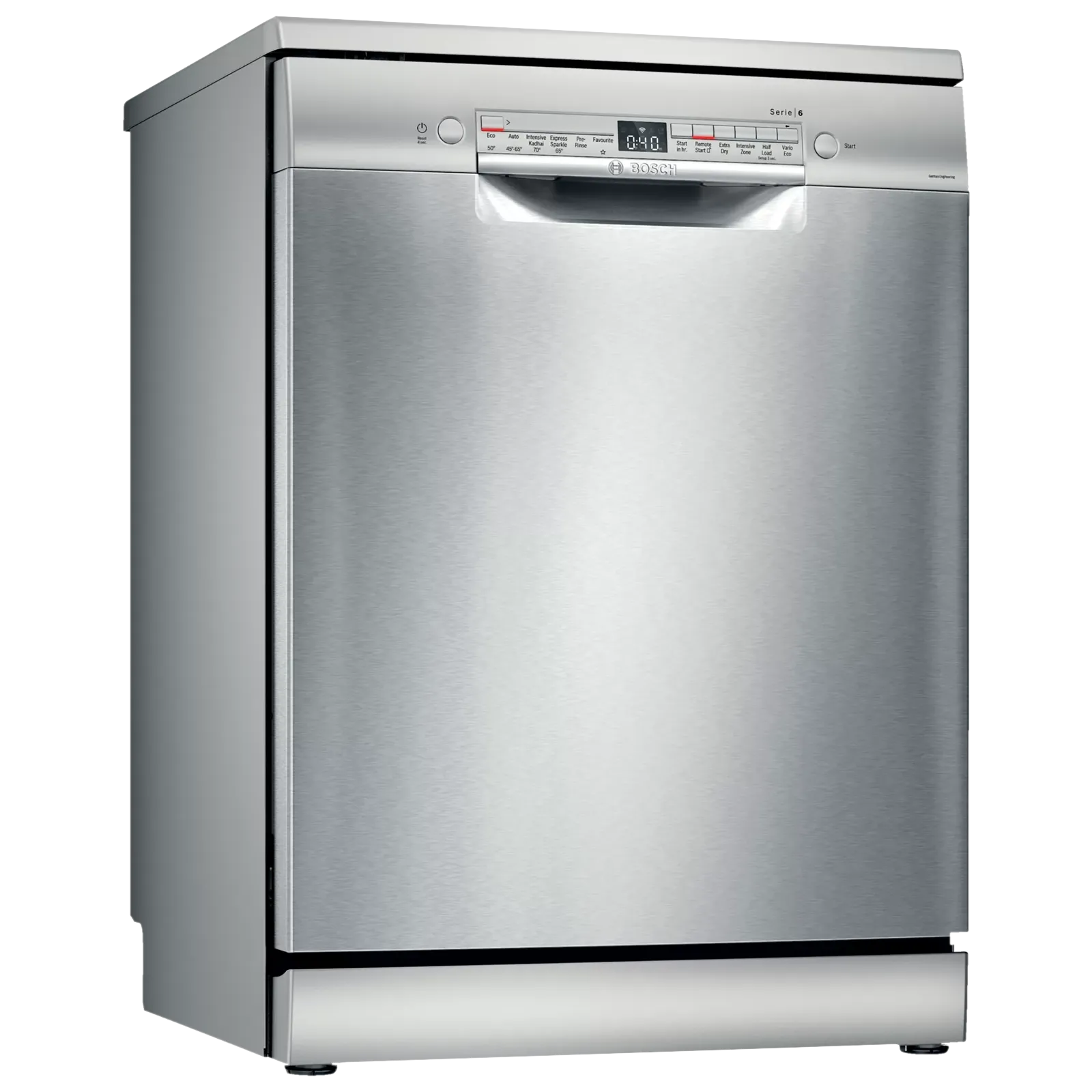 BOSCH Series 6 13 Place Settings Free Standing Dishwasher with Glass Protection Technology (Sil Croma sale