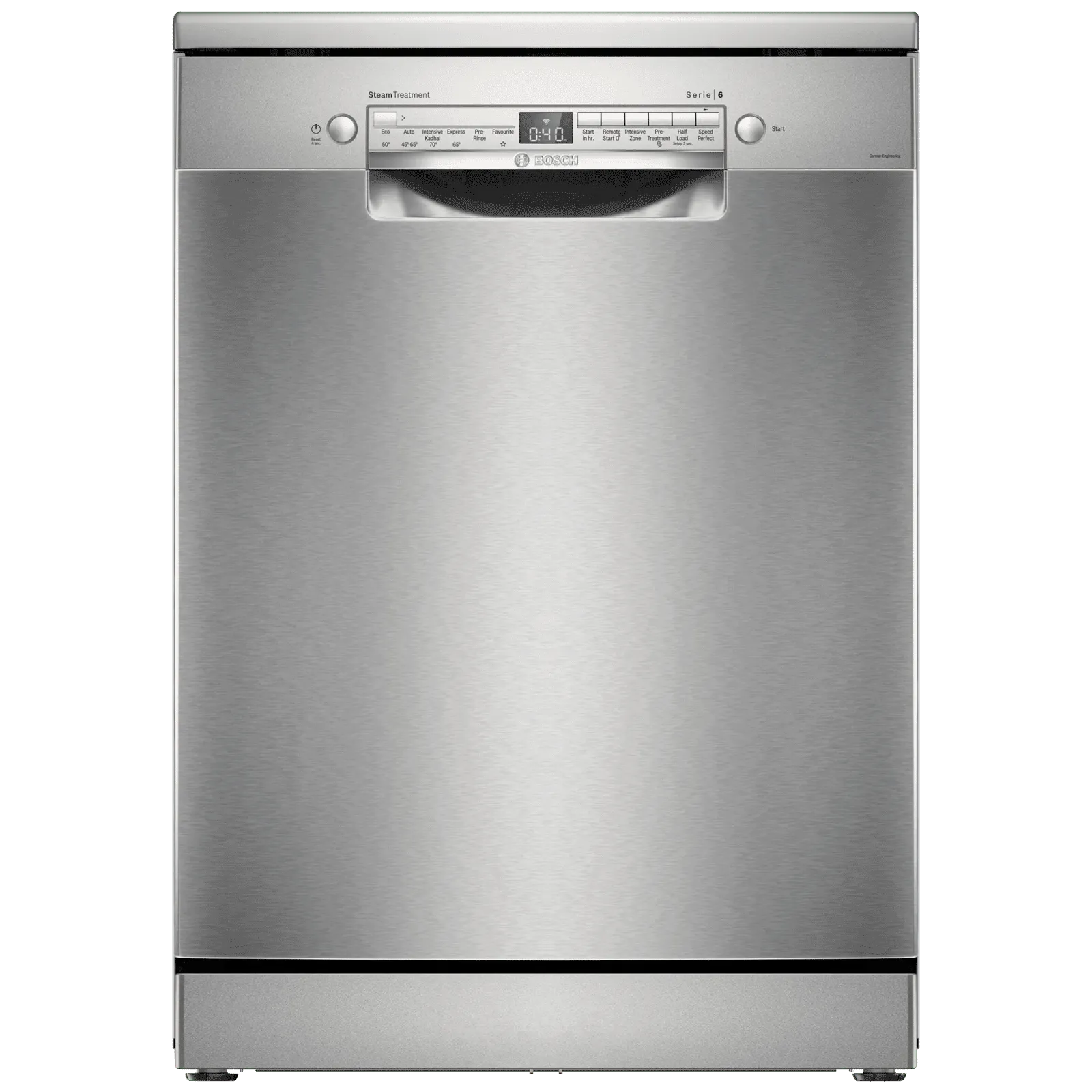 BOSCH Series 6 14 Place Settings Free Standing Smart Dishwasher with Voice Assistant (Stainless Croma sale