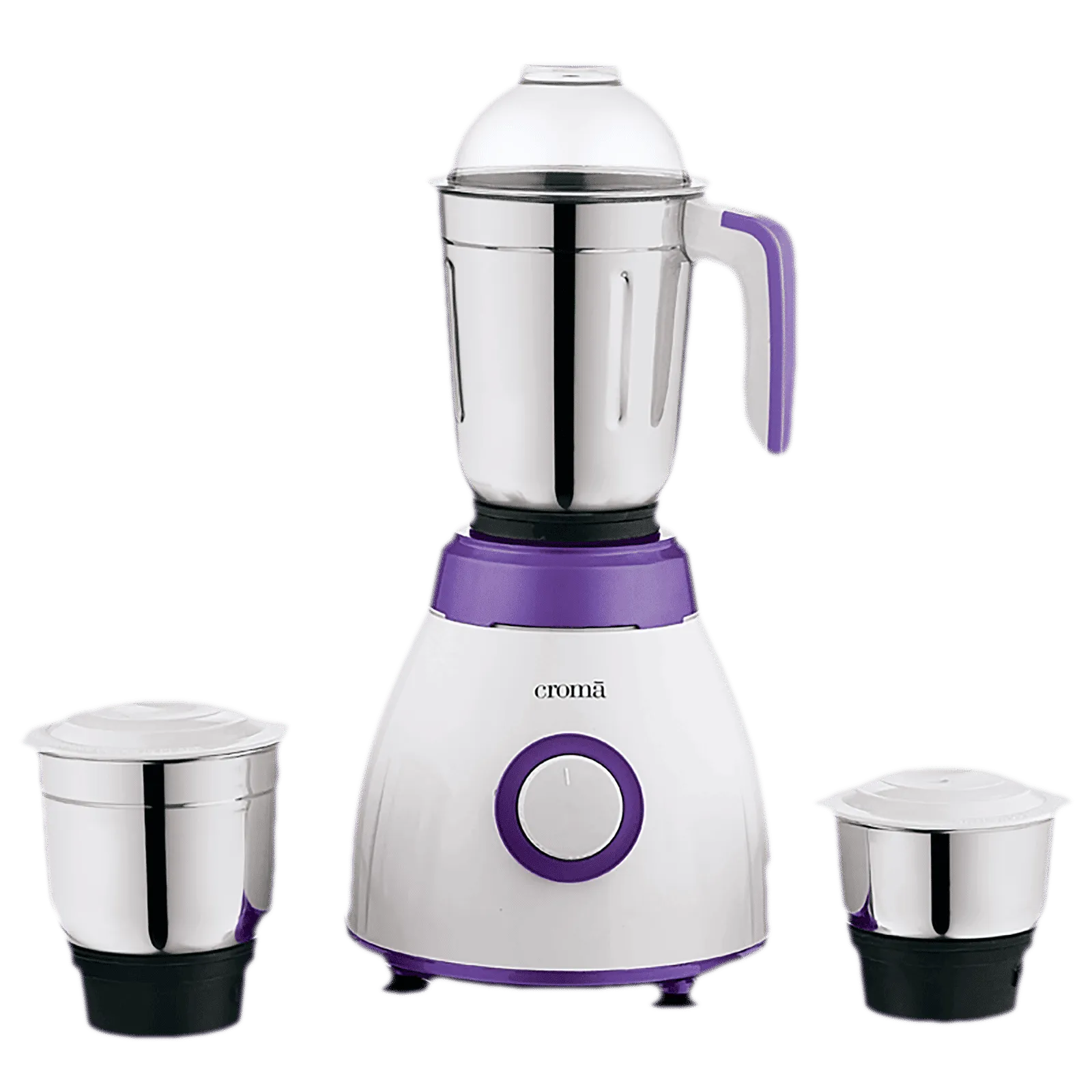 Croma 500 Watt 3 Jars Mixer Grinder (Rust Resistant, White/Purple) Croma sale