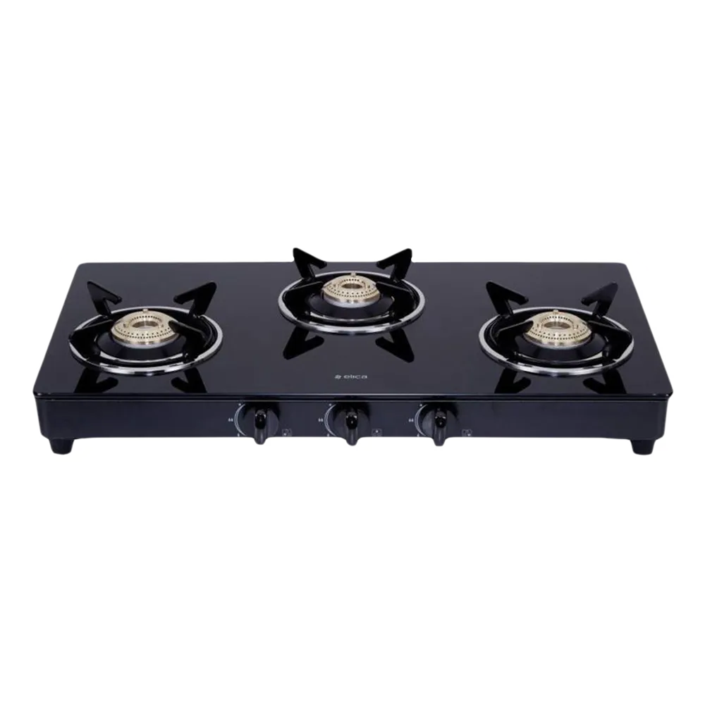 elica 703 CT VETRO BK OR SS Glass Top 3 Burner Manual Gas Stove (ISI Certified, Black) Croma sale