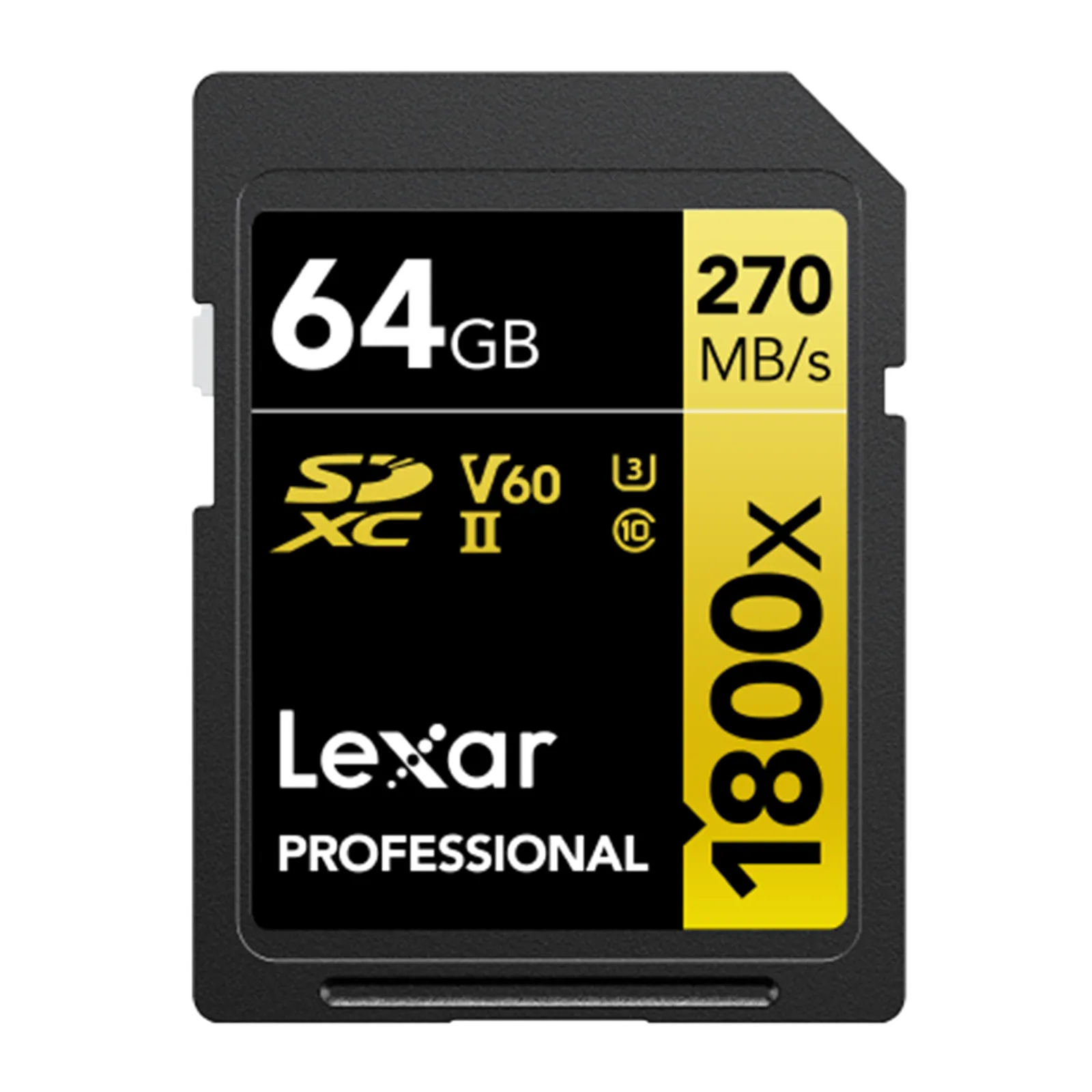 Lexar Professional 1800x GOLD Series SDXC 64GB Class 60, Class 10, Class 3 280MB/s Memory Ca Croma sale