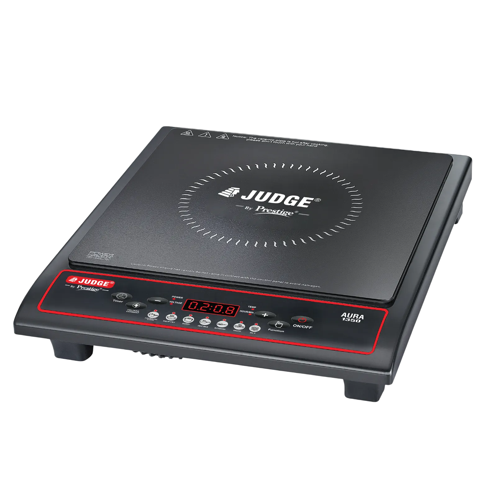JUDGE By Prestige Aura 1350W Induction Cooktop with 7 Preset Menus Croma sale