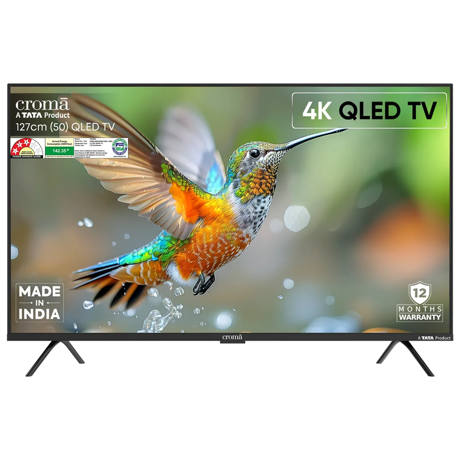 Croma 127 cm (50 inch) 3 Star QLED 4K Ultra HD Smart Google TV Croma sale