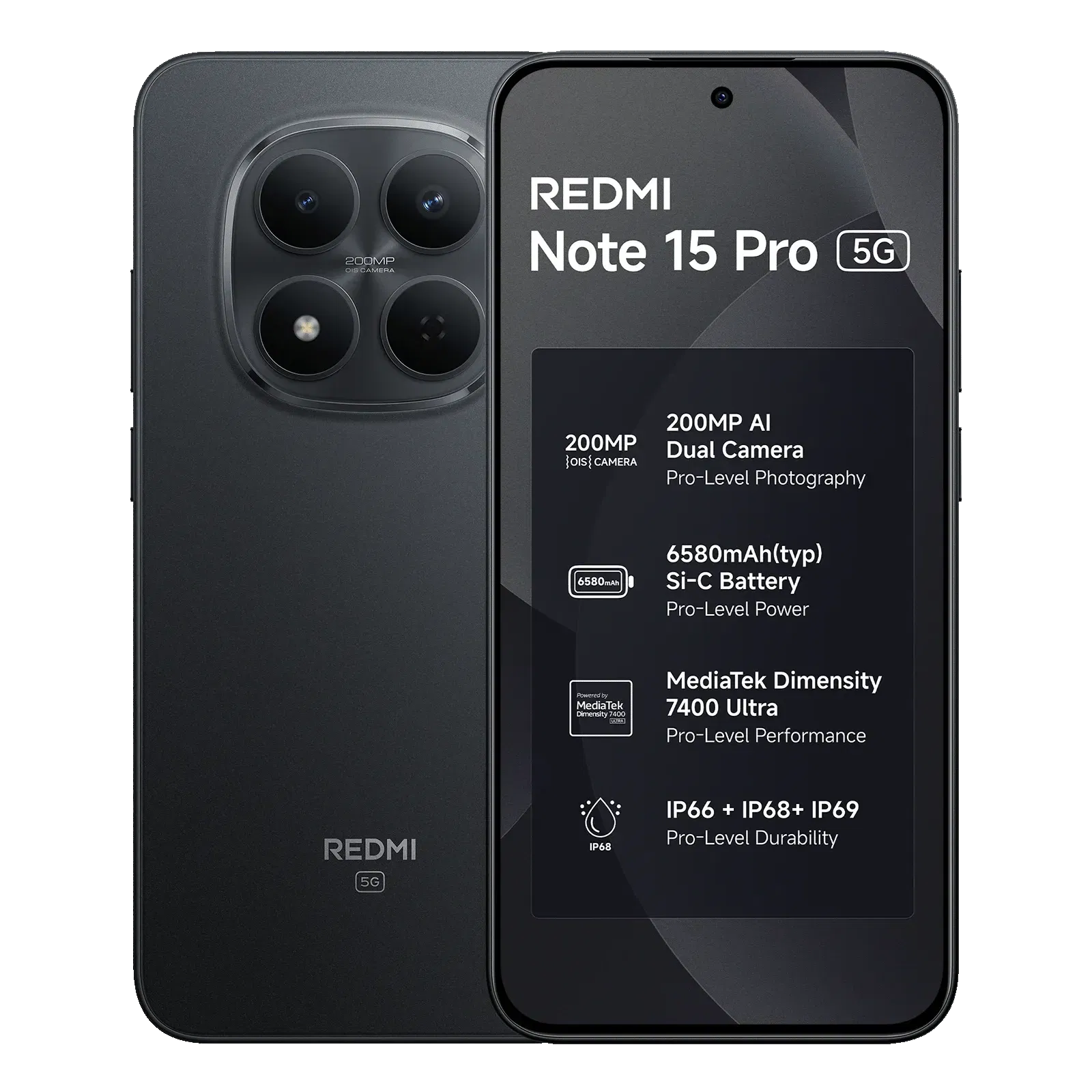 Redmi Note 15 Pro 5G (8GB RAM, 256GB, Carbon Black) Croma sale