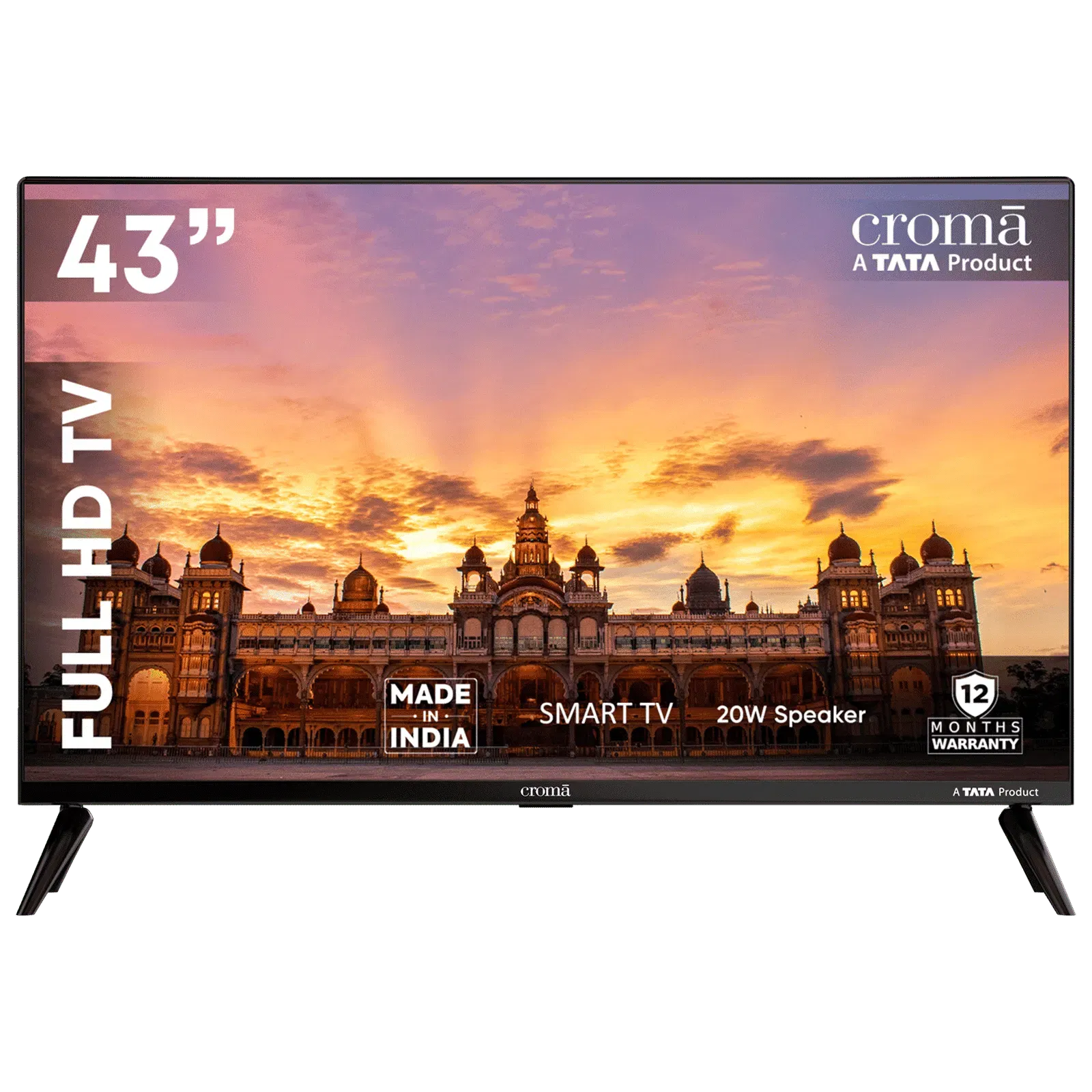 Croma 109 cm (43 inch) Full HD LED Smart Linux TV with Bezel Less Display Croma sale