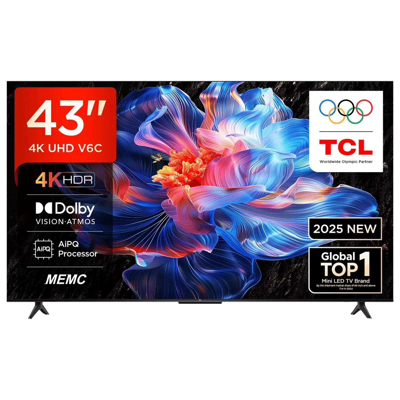 TCL V6C 109 cm (43 inch) 3 Star 4K Ultra HD LED Smart Google TV with Google Voice Assistant Croma sale