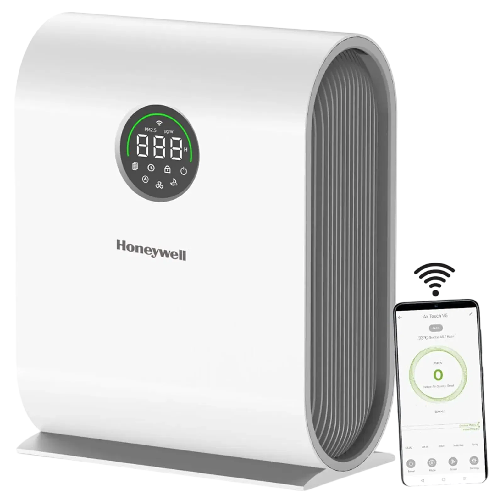 Honeywell Air Touch V5 Smart Air Purifier with Alexa Enabled (Advanced 4 Stage Filtration, White) Croma sale