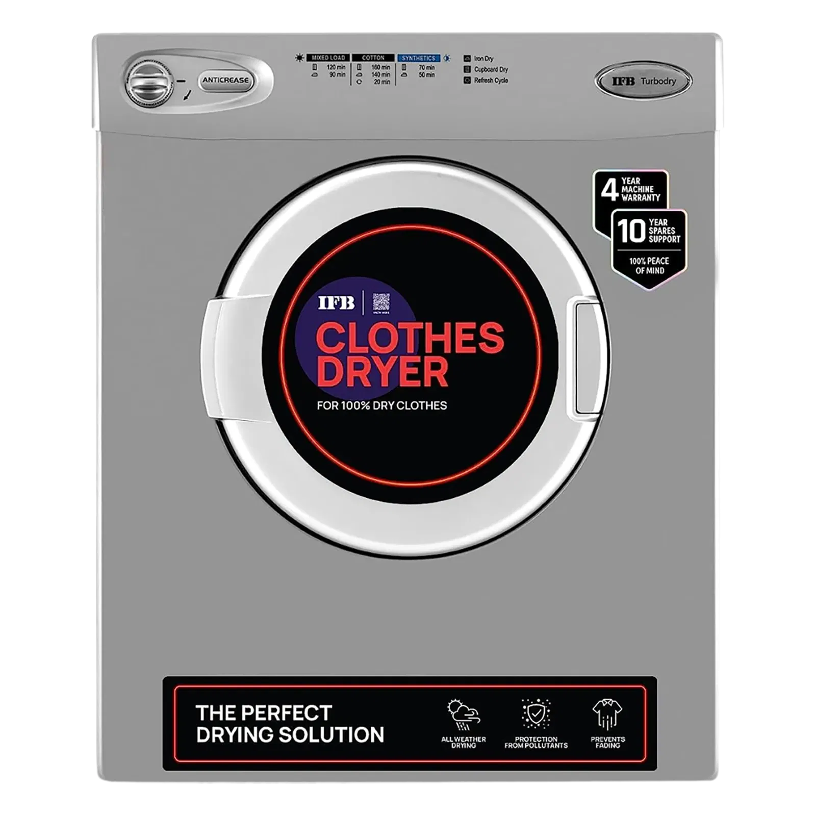 IFB 5.5 kg 5 Star Fully Automatic Front Load Dryer (TURBO DRY, Blue) Croma sale