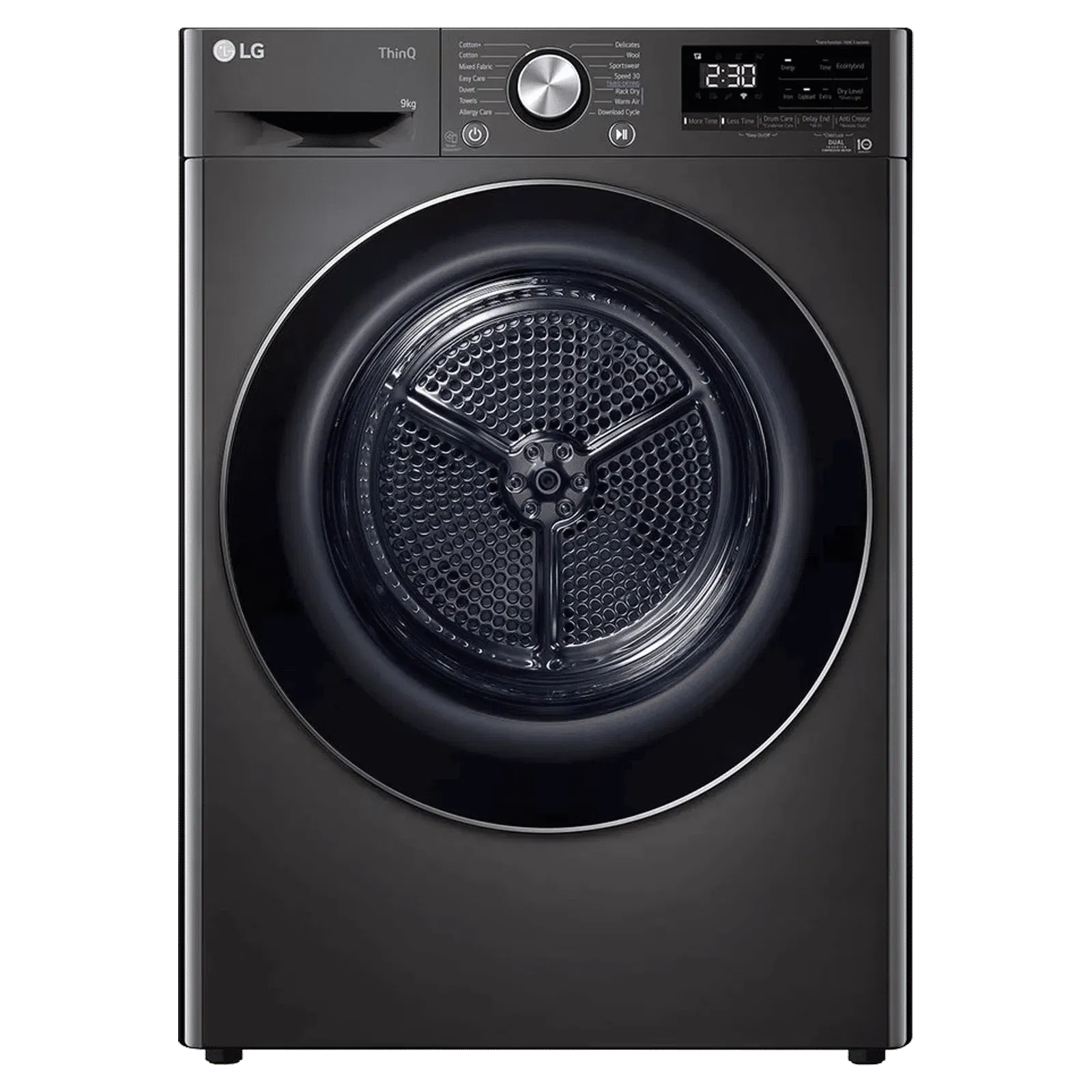 LG 9 kg Wi-Fi Fully Automatic Front Load Dryer (DHV09SAB, Dual Inverter) Croma sale