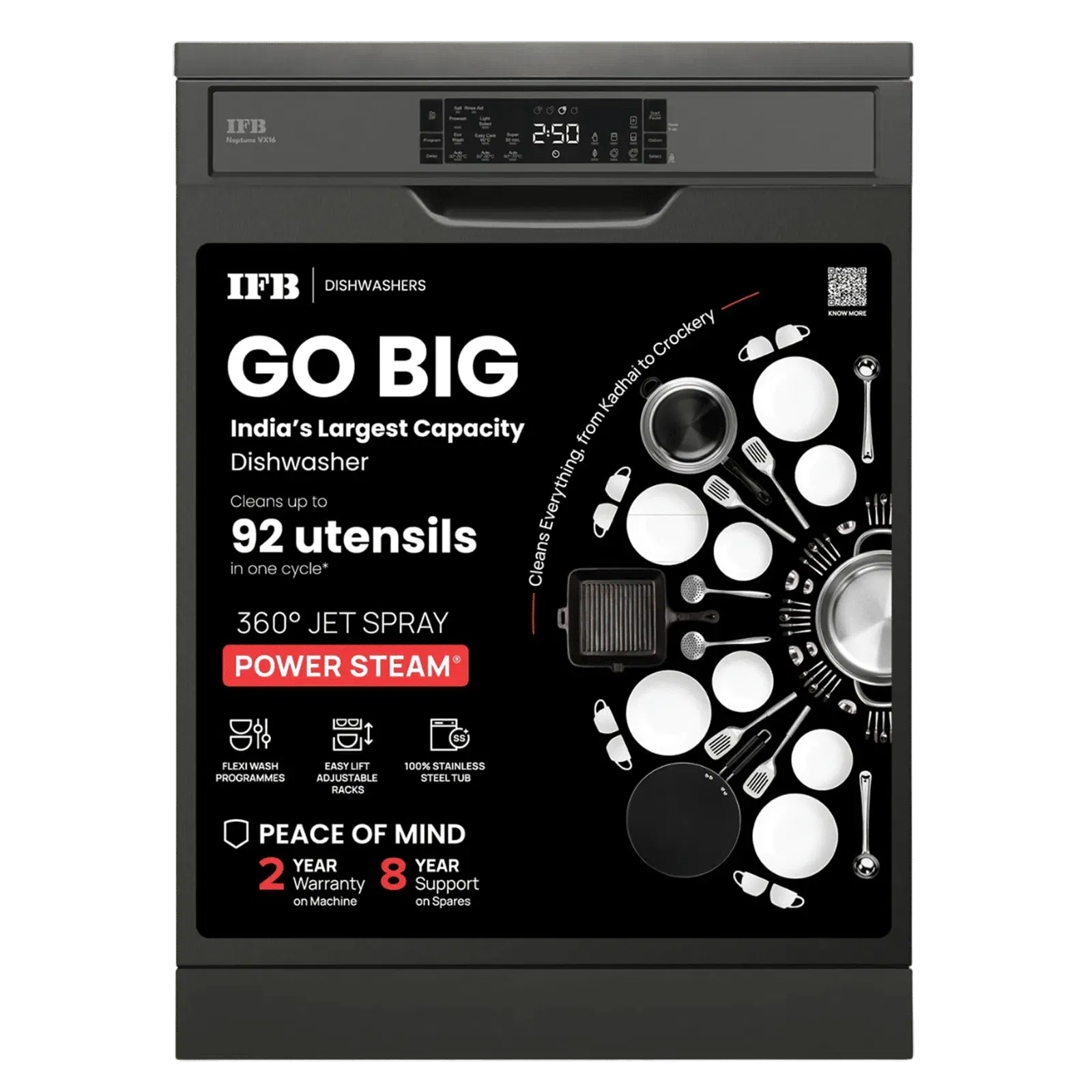 IFB Neptune VX16 16 Place Settings Free Standing Dishwasher with Ion Tech Croma sale