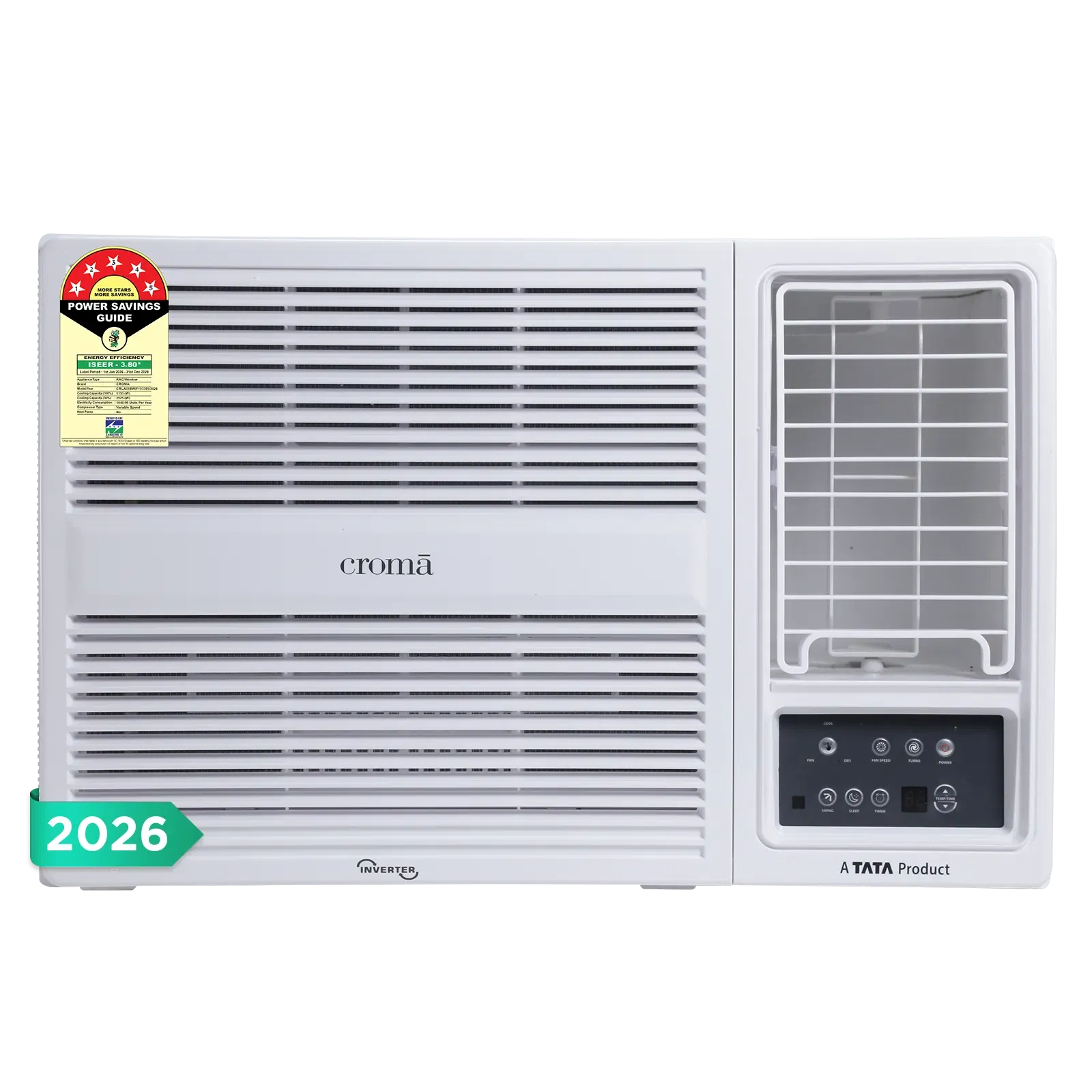 Croma 1.5 Ton 5 Star Inverter Window AC (2026 Model, Copper Condenser) Croma sale