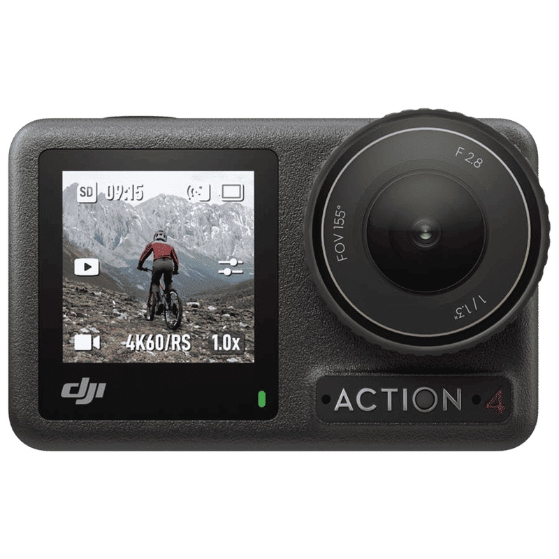 DJI Osmo Action 4 Standard Combo 4K and 10MP 240 FPS Waterproof Action Camera with EIS Stabilisation (Black) Croma sale