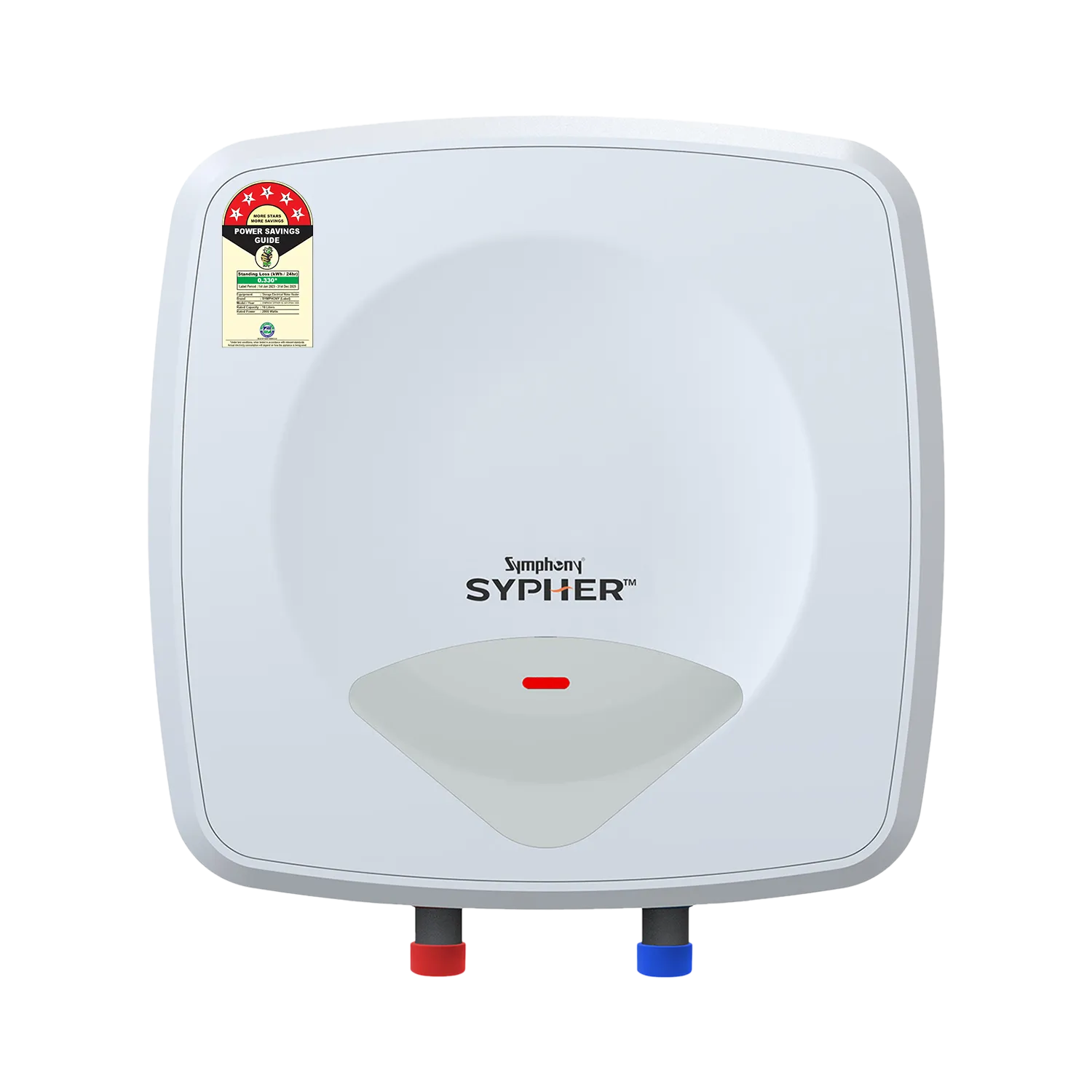 Symphony Sypher 10 Litre 5 Star Vertical Storage Geyser with Safety Valve (White) Croma sale