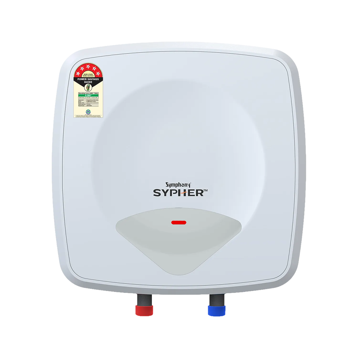 Symphony Sypher 15 Litre 5 Star Vertical Storage Geyser with Safety Valve (White) Croma sale
