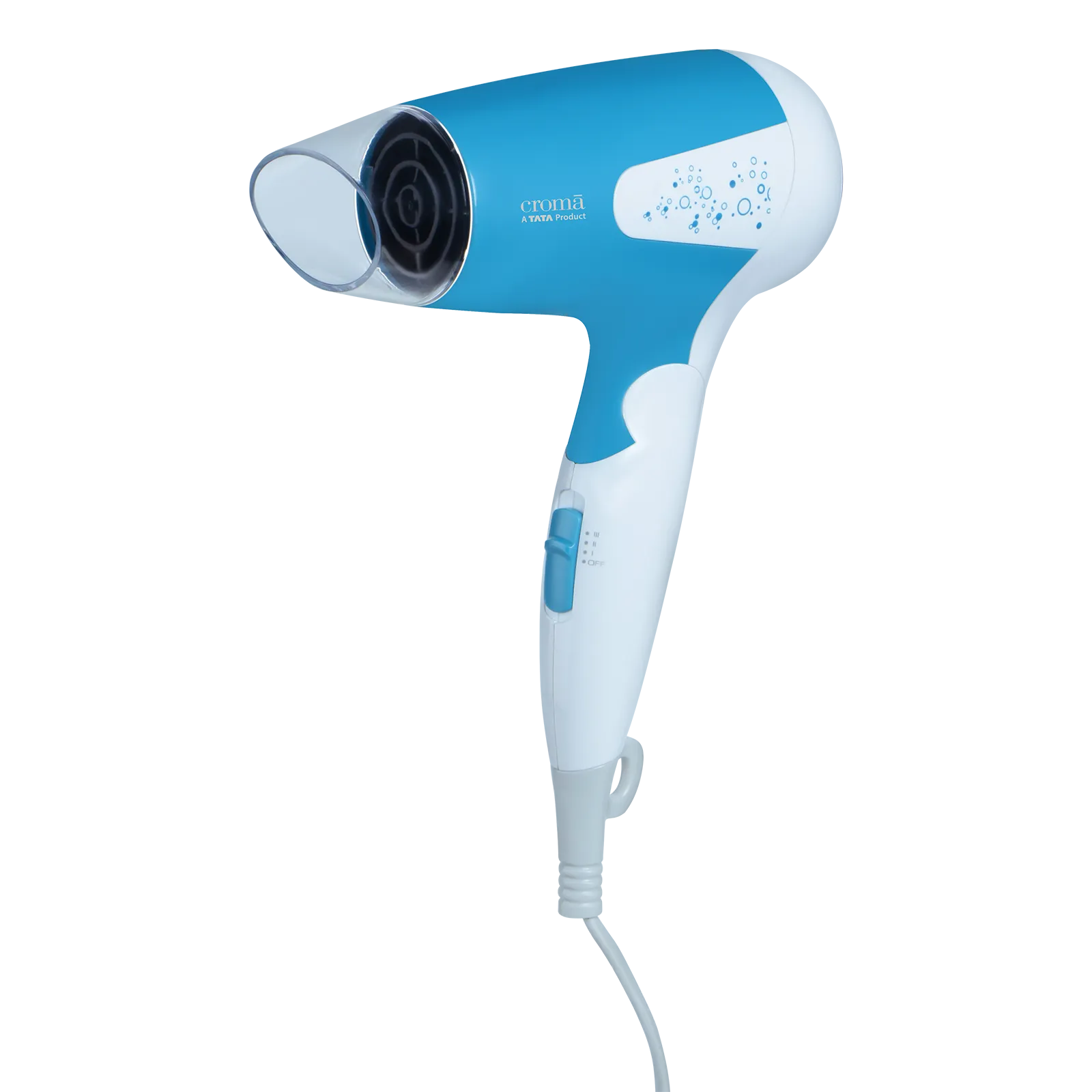 Croma 1200 W Hair Dryer with 2 Heat Settings & Cool Blow (Overload Protection, Blue & White) Croma sale
