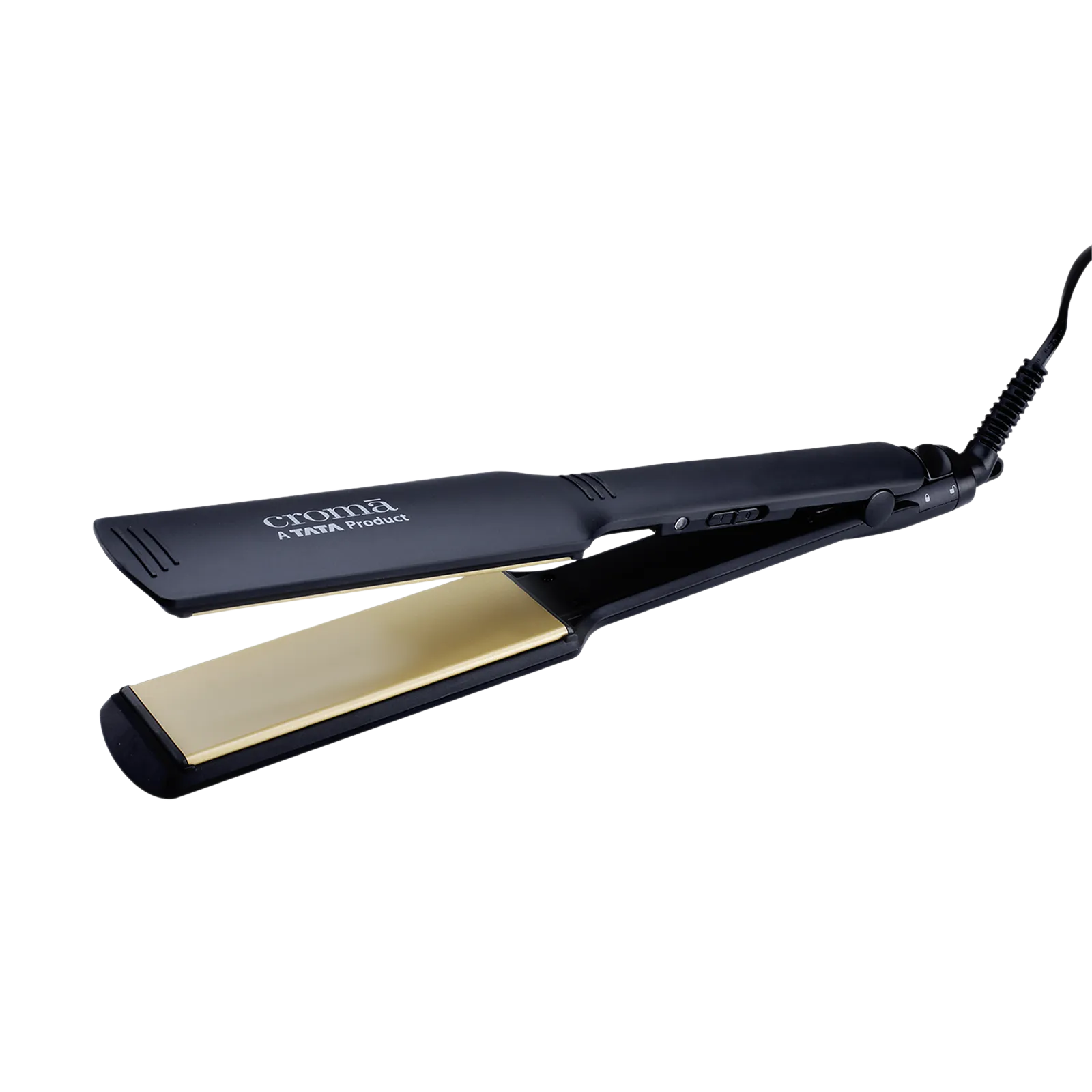 Croma Hair Straightener with PTC Heater (Ceramic Coated Plates, Black) Croma sale
