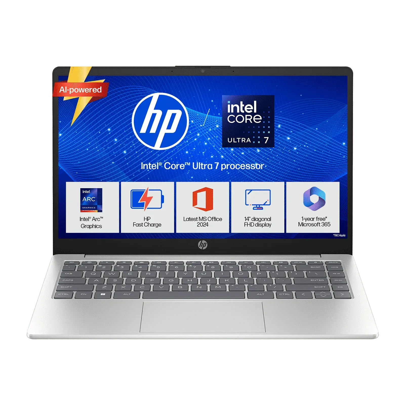 HP 14 (Core Ultra 7, 24 GB/1 TB) Croma sale