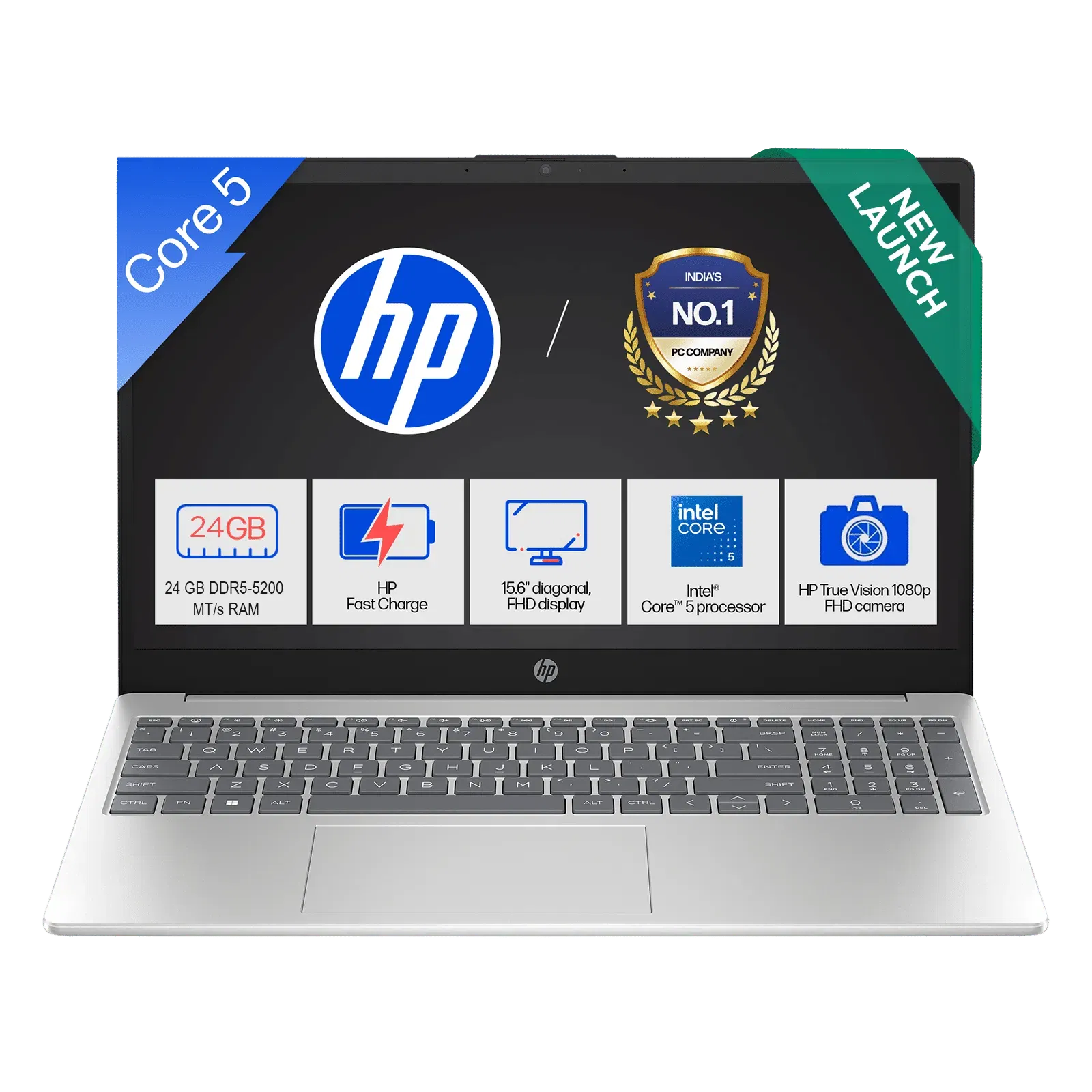 HP 15 (Core 5, 24 GB/512 GB) Croma sale