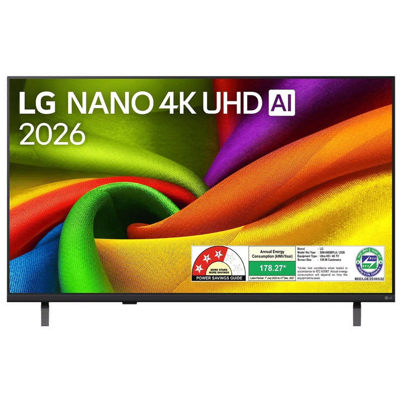 LG NanoCell AI NU885 140 cm (55 inch) 3 Star 4K Ultra HD Smart webOS TV with Intelligent Voice Recognition (2026 model) Croma sale