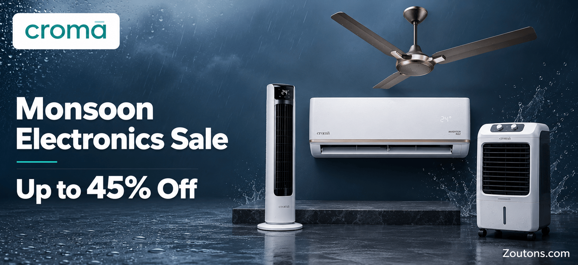 Croma Monsoon Electronics Sale 2026 - ACs Fans and Coolers