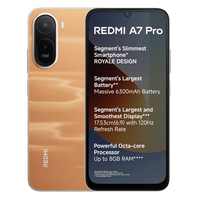 Redmi A7 Pro (4GB RAM, 64GB, Sunset Orange) Croma sale