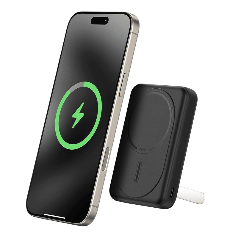 urbn Slide MagTag 10000 mAh 20W Fast Charging Power Bank (2 Type C Ports, LED Indicator, Black) Croma sale