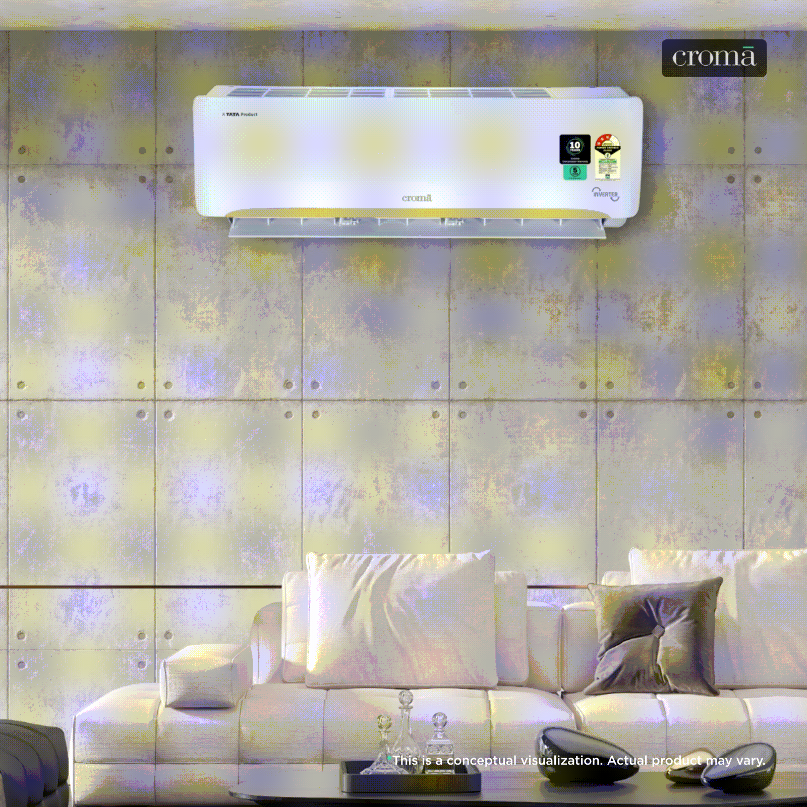 Croma 7 in 1 Convertible 1.5 Ton 3 Star Inverter Split AC Croma sale