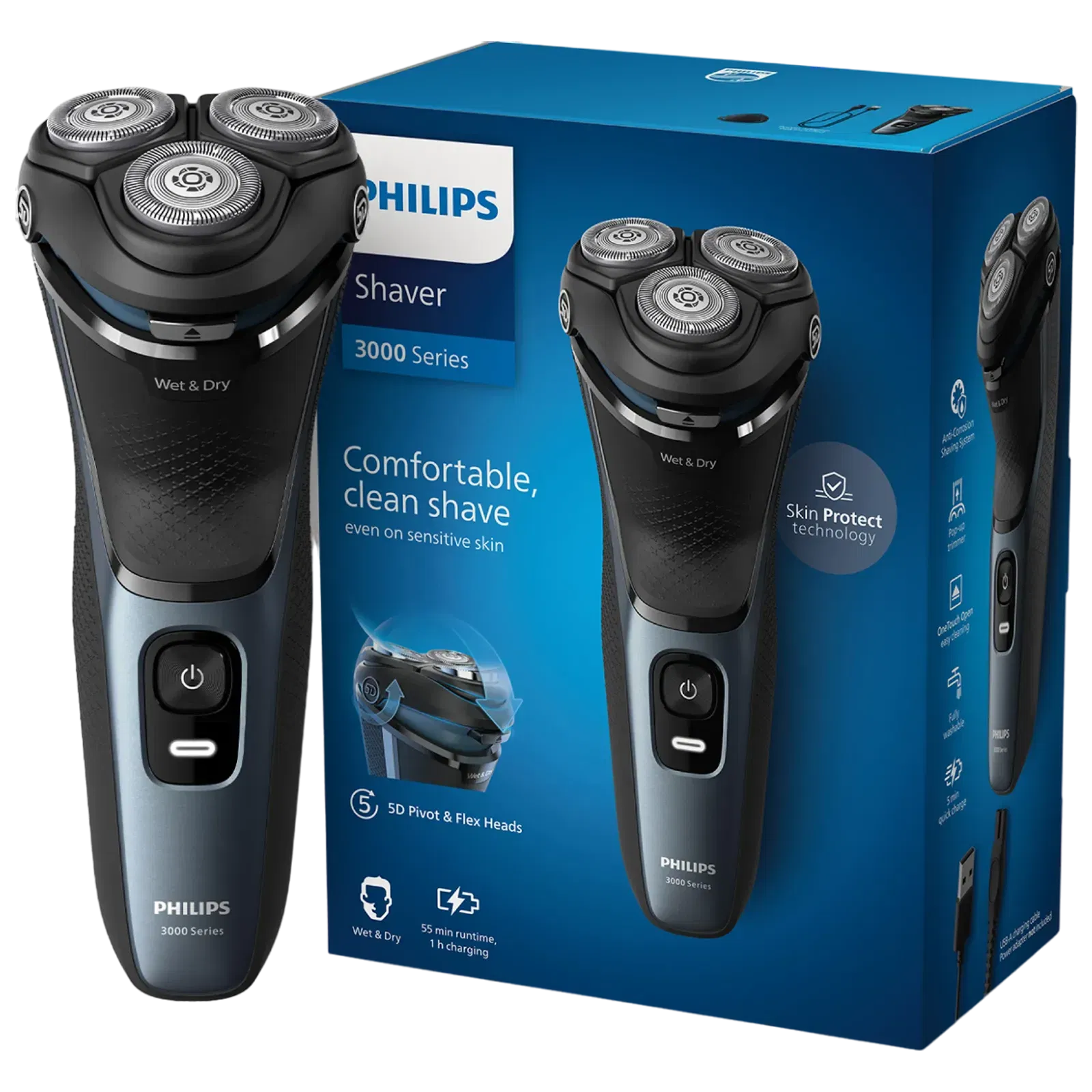 Philips 3000 Series Rechargeable Cordless Shaver for Face Croma sale
