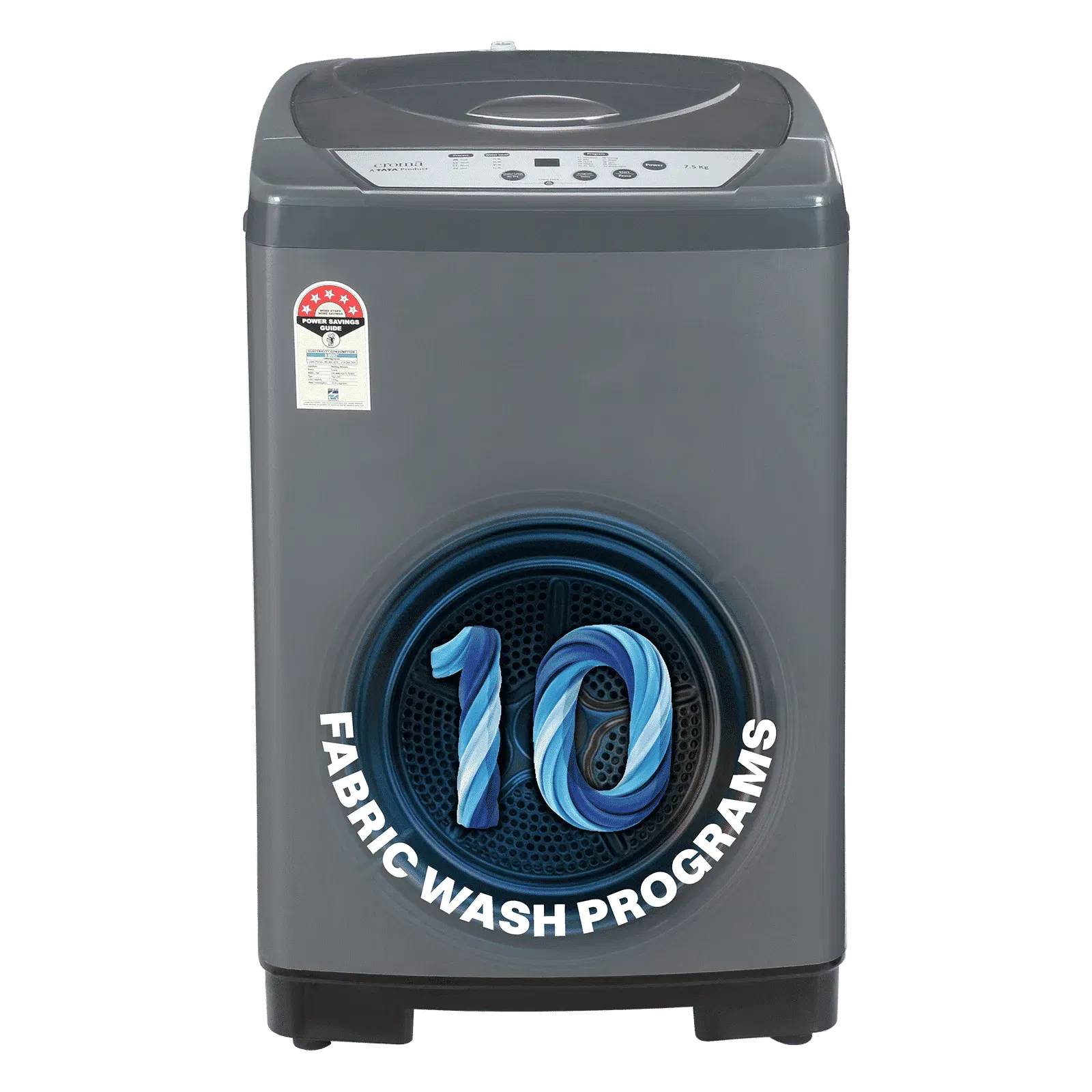 Croma 7.5 kg 5 Star Fully Automatic Top Load Washing Machine (Fuzzy Control, Grey) Croma sale