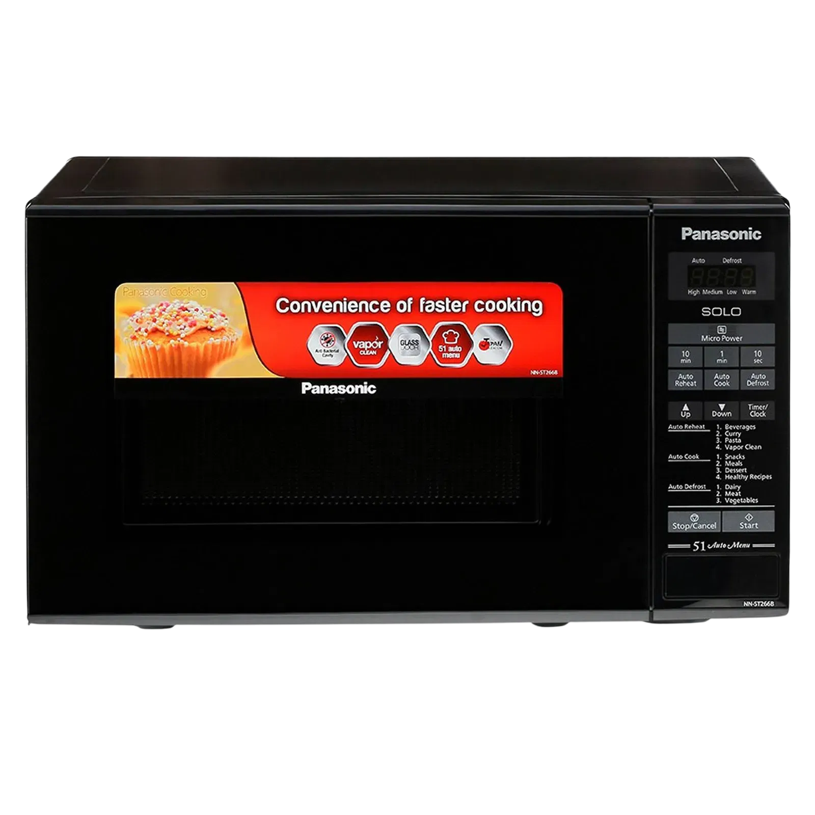 Panasonic 20L Solo Microwave Oven with 51 Autocook Menus (NN-ST266BFDG, Black) Croma sale